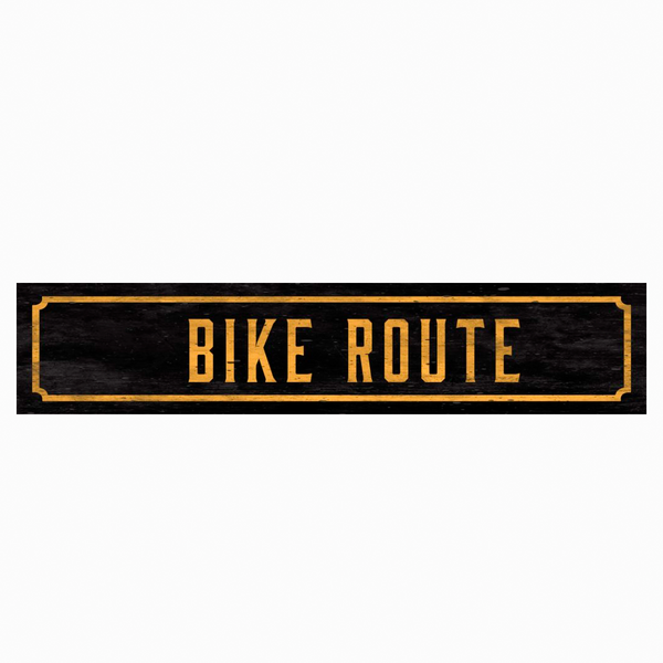 Bike Route Metal Street Sign